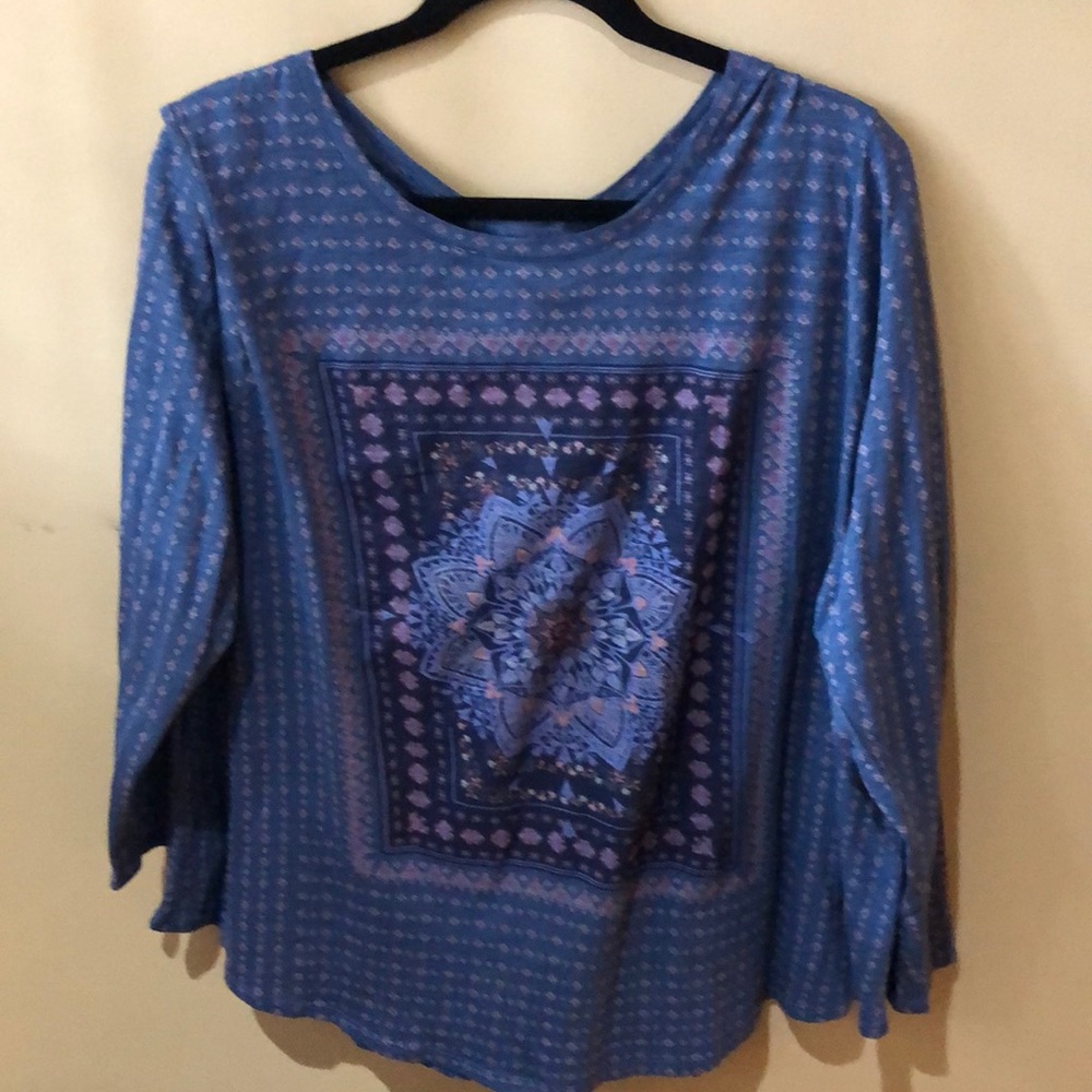 Long Sleeve Print Tee Shirt
